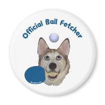 Ping Pong Ball Fetcher Dog Refrigerator Magnets