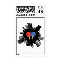 Ping Pong City Postage Stamps