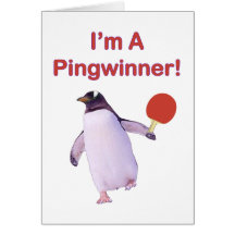 Ping-pong del pingüino de Pingwinner Tarjetas