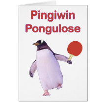 ping-pong del pingüino del uLose del iWin Felicitaciones