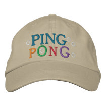 PING PONG embroidered hats by sharonrhea PING PONG embroidered hats