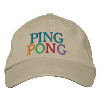 PING PONG embroidered hats by sharonrhea PING PONG embroidered hats