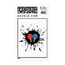 Ping Pong Explosion Postage Stamps