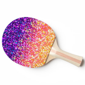 Ping Pong Paddle Glitter Graphic