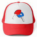 Ping Pong Paddles & Ball hats