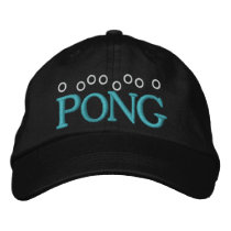 PING PONG - PONG embroidered hats by sharonrhea PING PONG - PONG embroidered hats
