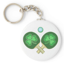 Ping Pong Shamrocks Keychains