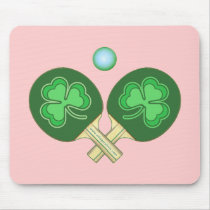 Ping Pong Shamrocks Mousepads