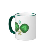 Ping Pong Shamrocks Coffee Mugs