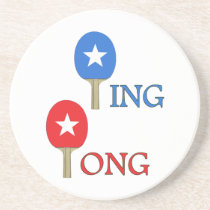 Ping Pong Star Drink Coasters