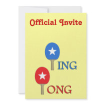 Ping Pong Star Personalized Invitation