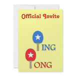 Ping Pong Star Personalized Invitation