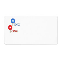 Ping Pong Star Custom Shipping Labels