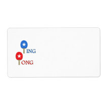 Ping Pong Star Custom Shipping Labels