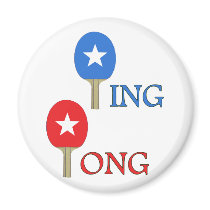 Ping Pong Star Refrigerator Magnet