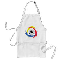 Ping Pong Tricolor Emblem Apron