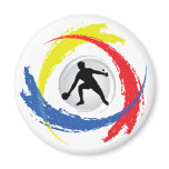 Ping Pong Tricolor Emblem Fridge Magnets