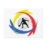 Ping Pong Tricolor Emblem Post Cards