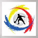 Ping Pong Tricolor Emblem Print