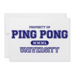 Ping Pong University Personalized Announcement