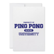 Ping Pong University Personalized Announcement
