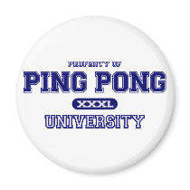 Ping Pong University Refrigerator Magnet