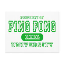 Ping Pong University postcards
