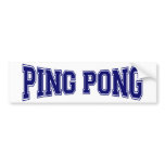 Ping pong University Style Bumper Sticker