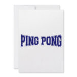 Ping pong University Style Personalized Invites