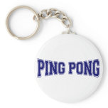 Ping pong University Style Keychains