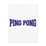 Ping pong University Style Post Card