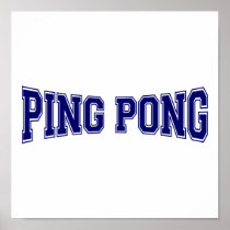 Ping pong University Style Poster
