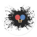Ping Pong Urban Style Round Stickers