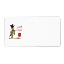 Pinger Pirate Ping Pong Custom Shipping Labels