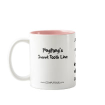 PINGPONG's SWEET TOOTH LAW mugs by Computious PINGPONG's SWEET TOOTH LAW mugs