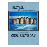 Pingüino de 4093 Brother del cumpleaños del grupo Tarjetas