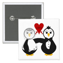 Pingüinos casados que piensan amor