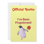 Pingwinned Penguin Ping Pong Personalized Invite