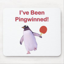 Pingwinned Penguin Ping Pong Mouse Pad