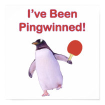 Pingwinned Penguin Ping Pong posters