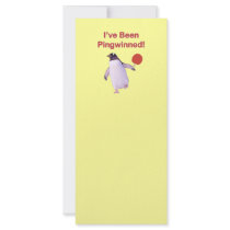 Pingwinned Penguin Ping Pong Customized Rack Card