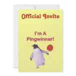 Pingwinner Penguin Ping Pong Invitation