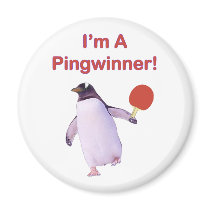 Pingwinner Penguin Ping Pong Magnet