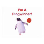 Pingwinner Penguin Ping Pong Post Cards