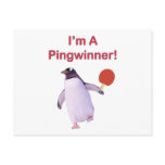 Pingwinner Penguin Ping Pong Post Cards