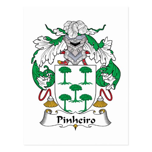 Pinheiro Family Crest Postcard Zazzle