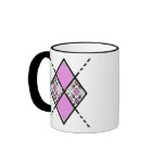 Pink-001 Argyle Pattern Mug