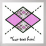 Pink-001 Argyle Pattern Posters