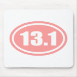 Pink 13.1 Half Marathon Oval Mouse Pad