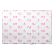 Pink 13.1 half-marathon placemats